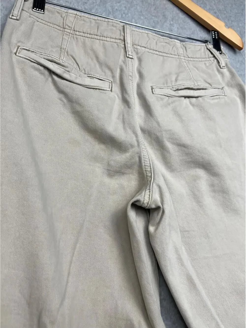 Free People Wide Leg Boyfriend Chino Jeans Womens 26 Relaxed Cream Casual